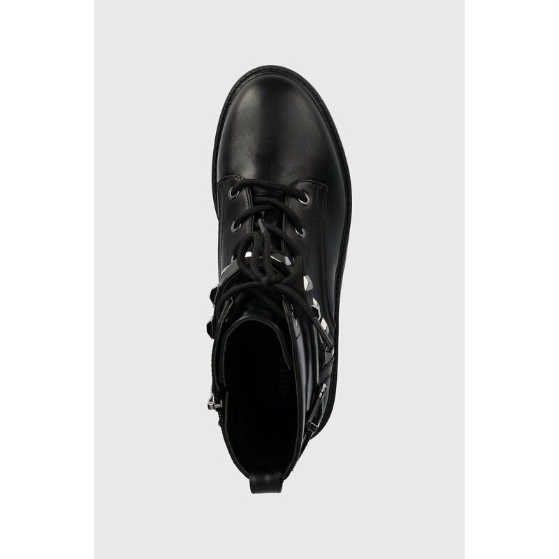Čizme Guess VAIDA za žene, boja: crna, s platformom, FL8VDA ELE10