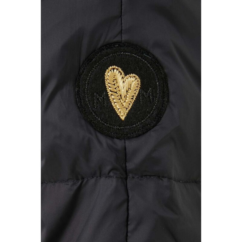 Pernata jakna Mos Mosh za žene, boja: crna, za prijelazno razdoblje