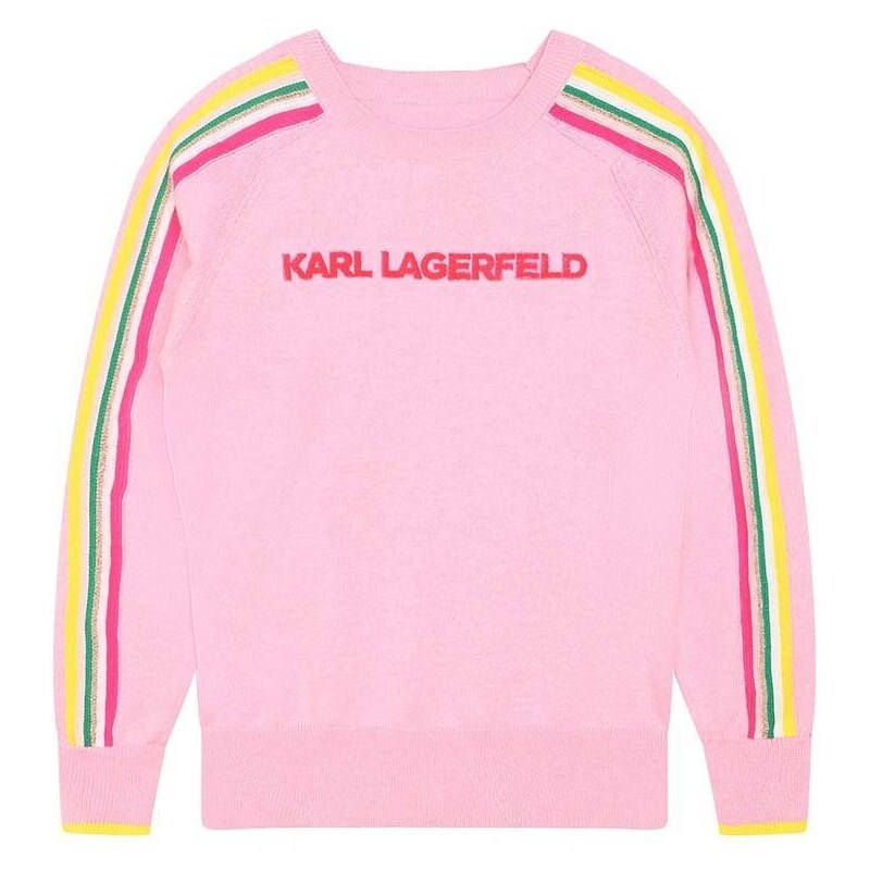 Dječji džemper Karl Lagerfeld boja: ružičasta
