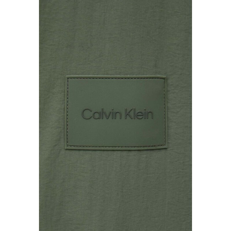 Pernata jakna Calvin Klein za muškarce, boja: zelena, za zimu
