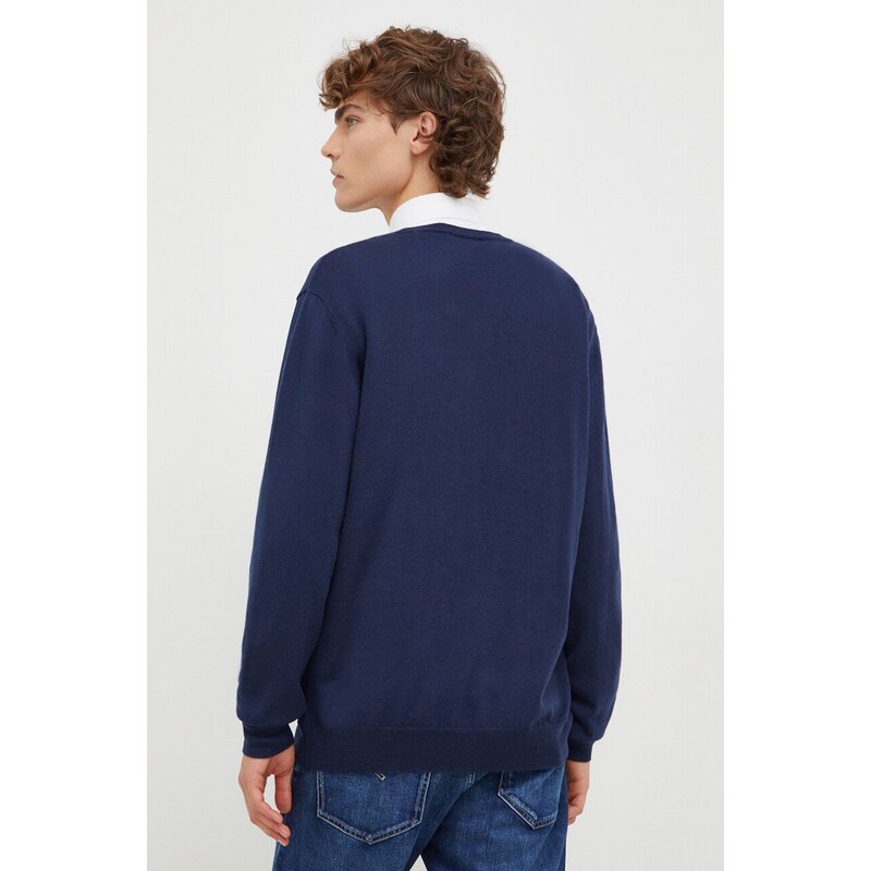 Vuneni pulover Les Deux za muškarce, boja: tamno plava, lagani