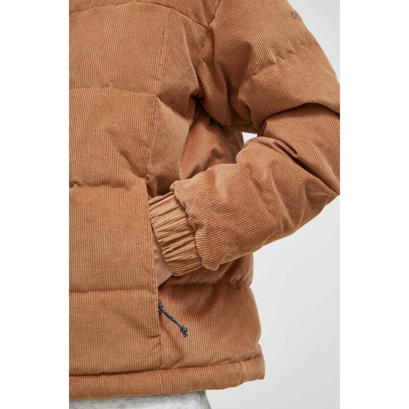 Pernata jakna Columbia za žene, boja: smeđa, za zimu