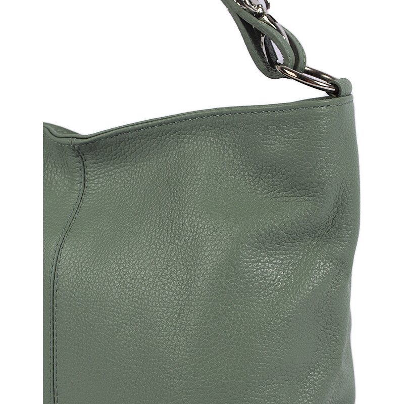 Luksuzna Talijanska torba od prave kože VERA ITALY "Ambroza", boja metvica, 23x30cm