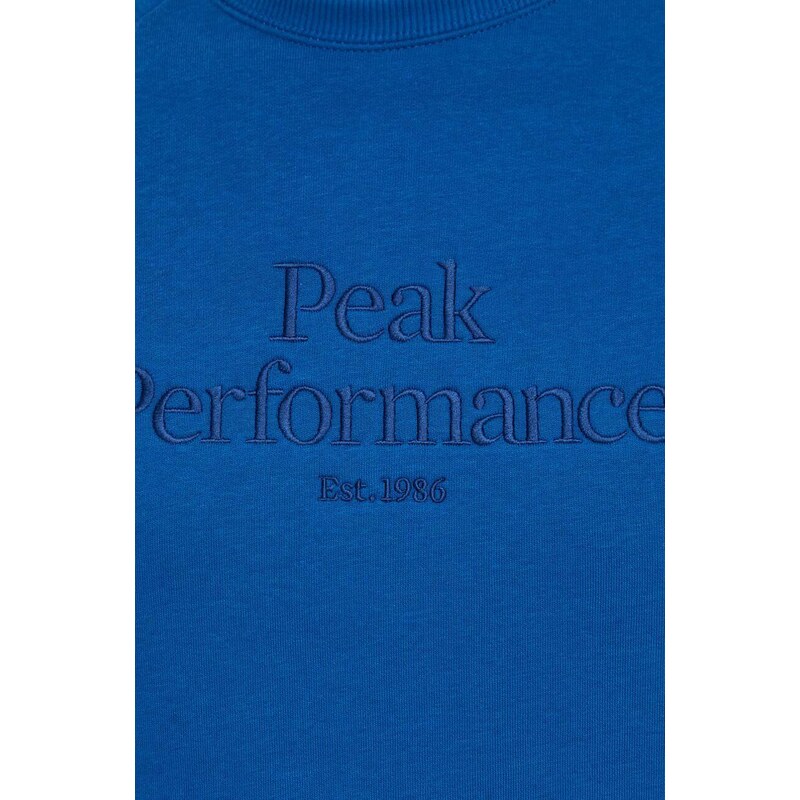 Dukserica Peak Performance za muškarce, boja: tamno plava, s kapuljačom, bez uzorka