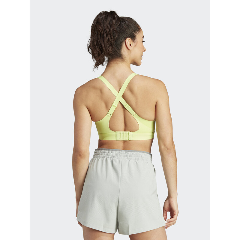 New Balance Sleek Medium Support Pocket Zip Front Bra 