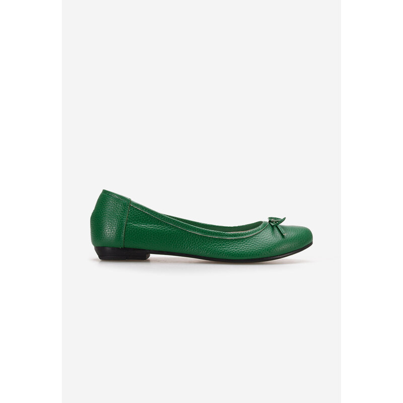 Zapatos Balerinke od prirodne kože Beriana Zeleno