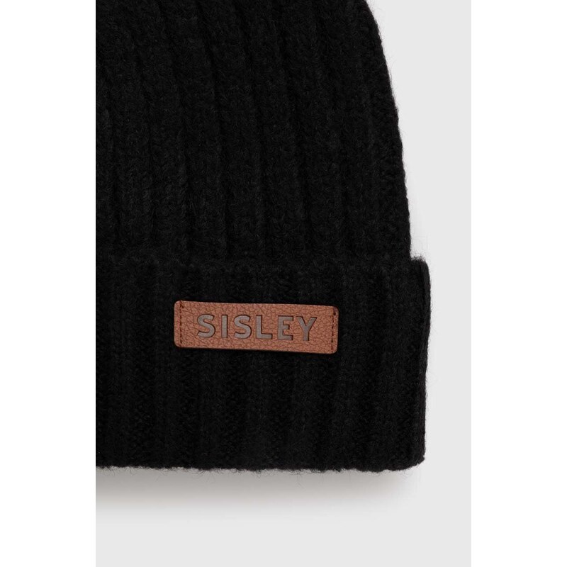 Dječja kapa s dodatkom vune Sisley boja: crna