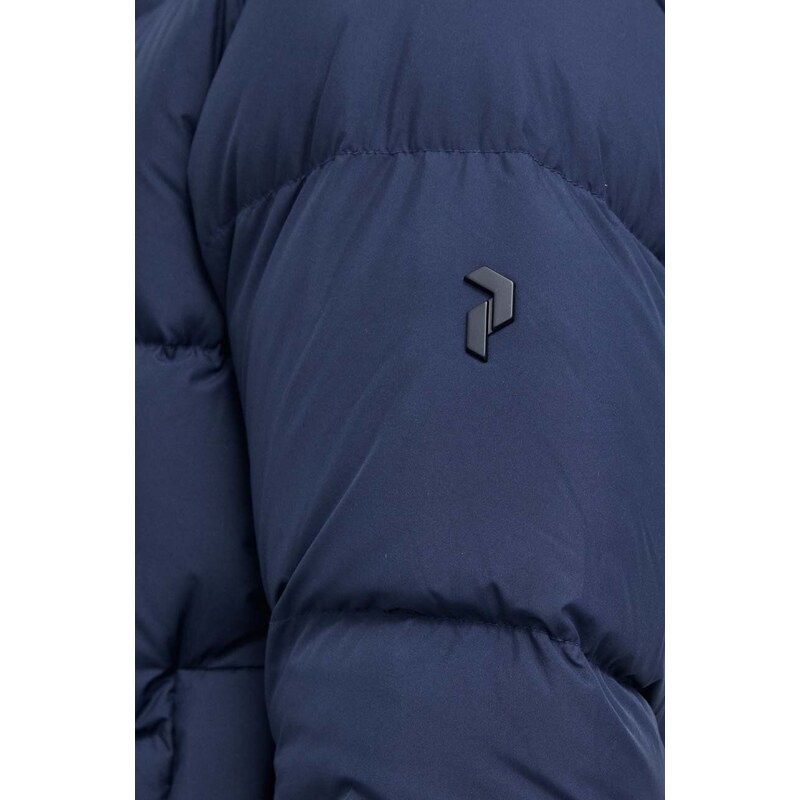Pernata jakna Peak Performance za muškarce, boja: tamno plava, za zimu