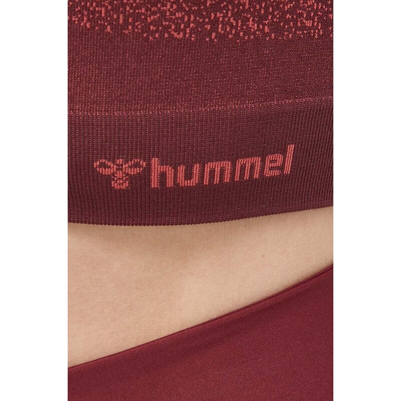 Majica dugih rukava za trening Hummel Fade boja: crvena, s poludolčevitom