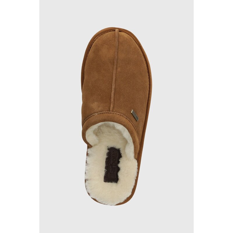 Kućne papuče od brušene kože Barbour Leck boja: smeđa, MSL0024BE51