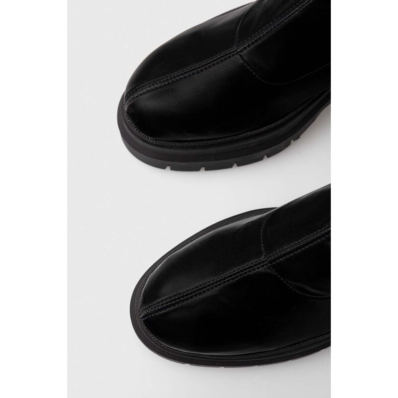 Čizme HUGO Kris za žene, boja: crna, s debelom potpeticom, 50509843