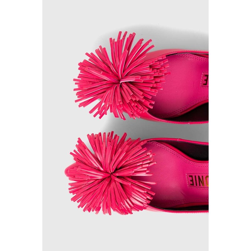 Kožne salonke Kat Maconie Shani boja: ružičasta, s debelom potpeticom, s otvorenom petom