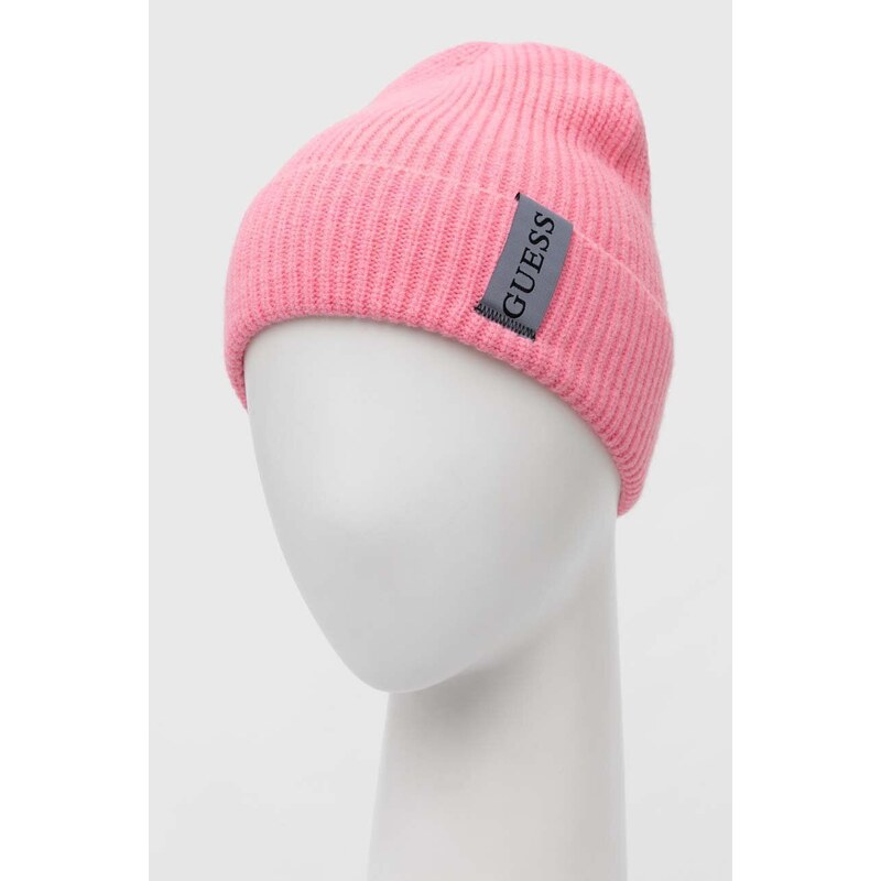 Kapa s dodatkom vune Guess boja: ružičasta