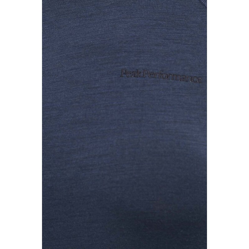 Funkcionalna majica dugih rukava Peak Performance boja: tamno plava