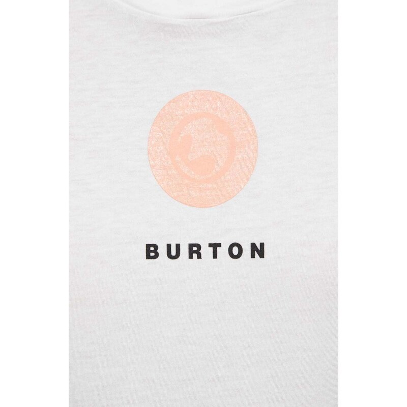 Pamučna majica Burton za žene, boja: bijela