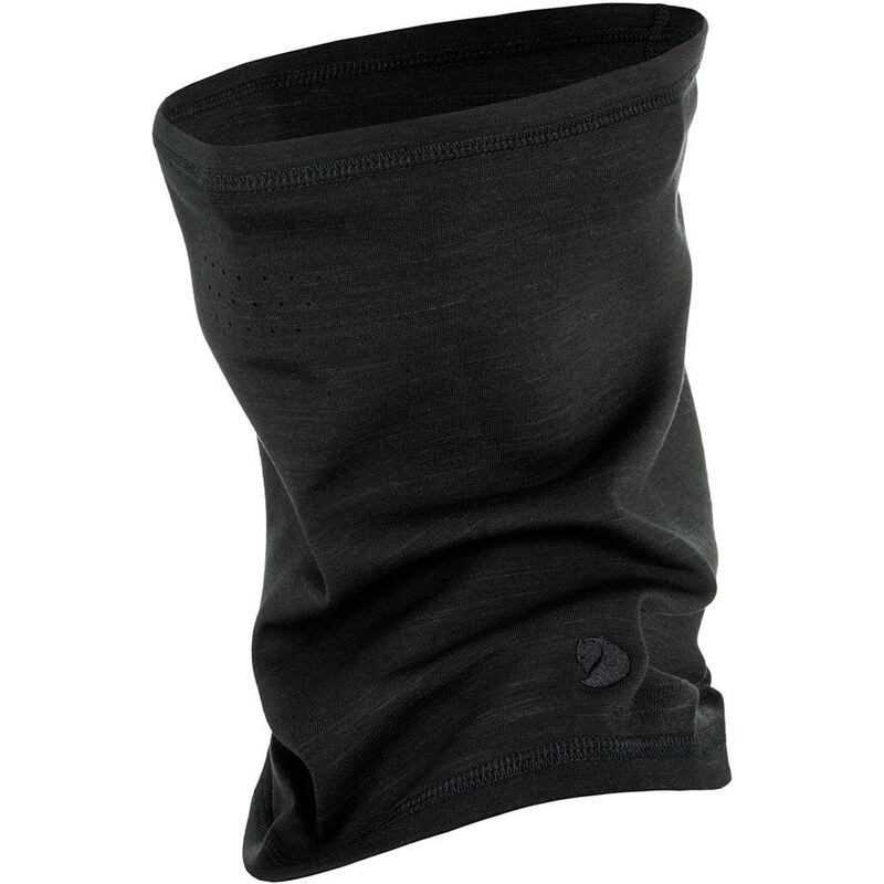 Veliki šal s primjesom vune Fjallraven Keb Fleece Neck Gaiter boja: crna, bez uzorka, F86998.550