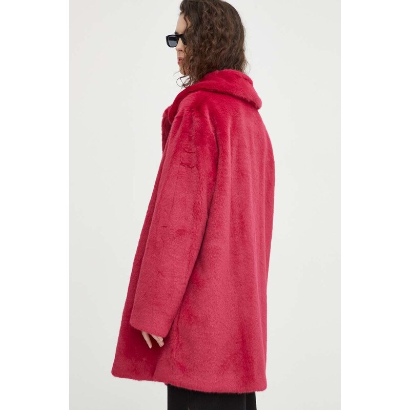 Kaput PS Paul Smith za žene, boja: ružičasta, za prijelazno razdoblje