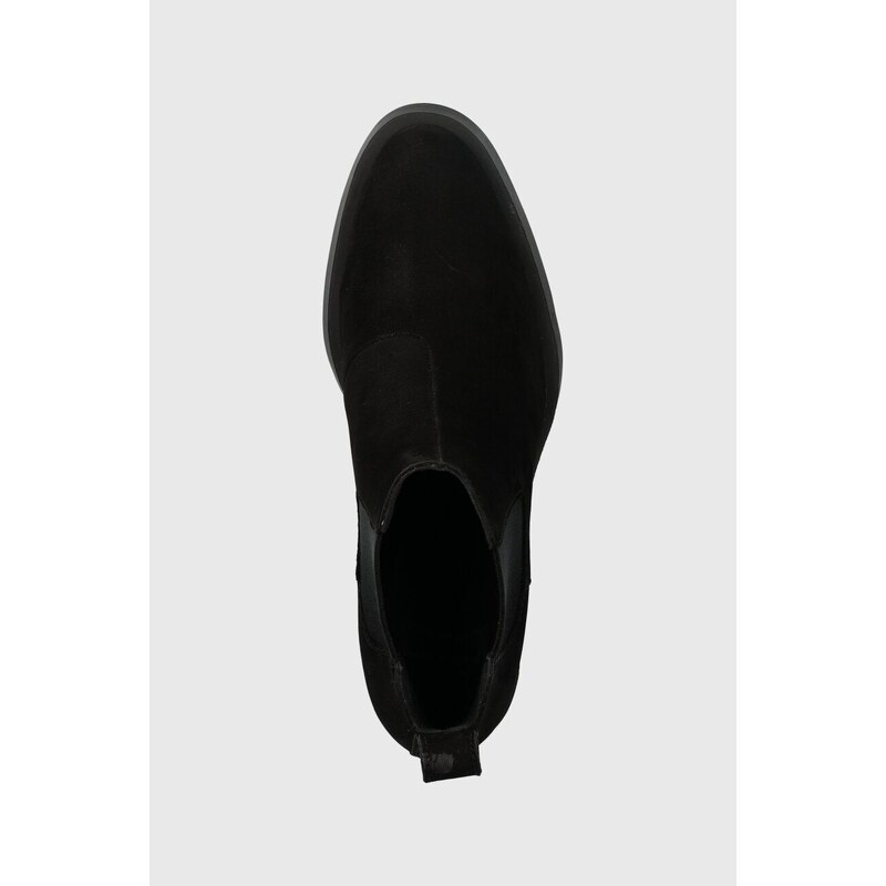 Gležnjače od brušene kože Camper Bonnie za žene, boja: crna, s debelom potpeticom, K400717.001