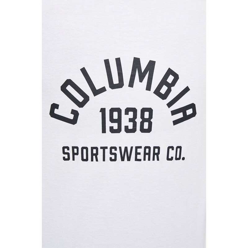 Pamučna majica dugih rukava Columbia boja: bež