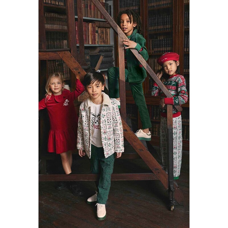 Dječji pulover s postotkom vune Kenzo Kids boja: crvena