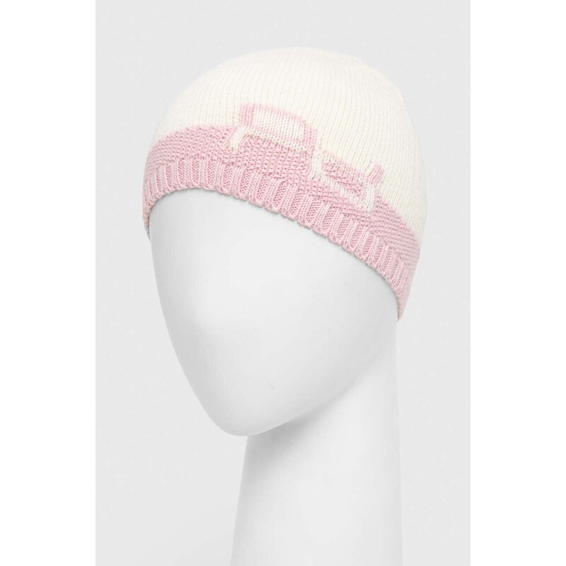 Dječja vunena kapa Pinko Up boja: ružičasta, od tanke pletenine, vunena