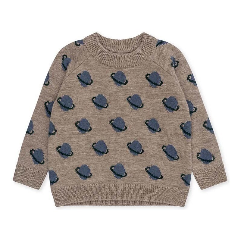 Dječji vuneni pulover Konges Sløjd boja: siva