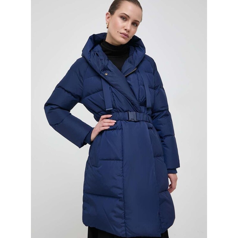 Pernata jakna MAX&Co. za žene, boja: tamno plava, za zimu
