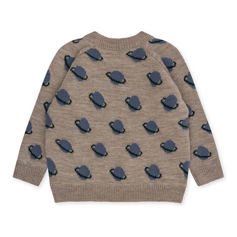 Dječji vuneni pulover Konges Sløjd boja: siva