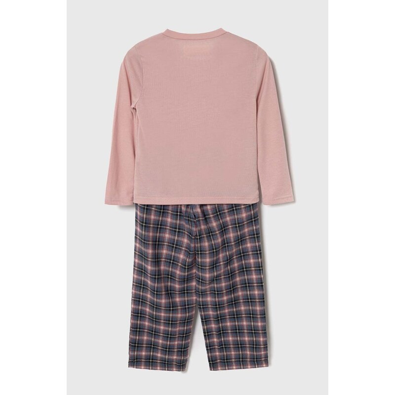 Dječja pidžama Abercrombie & Fitch boja: ružičasta, s uzorkom