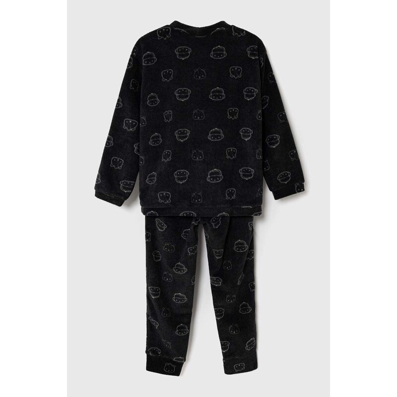 Dječja pidžama United Colors of Benetton boja: crna, s uzorkom