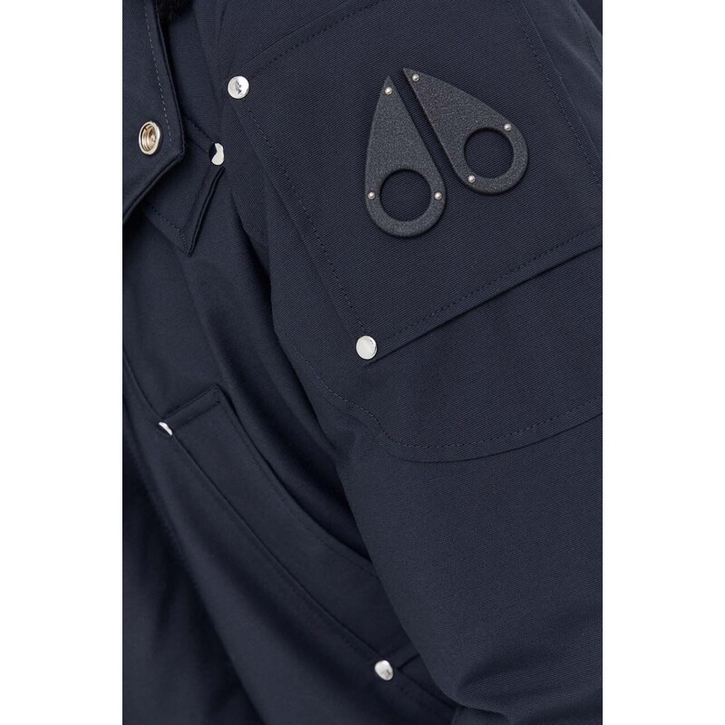 Pernata jakna MOOSE KNUCKLES za muškarce, boja: tamno plava, za zimu