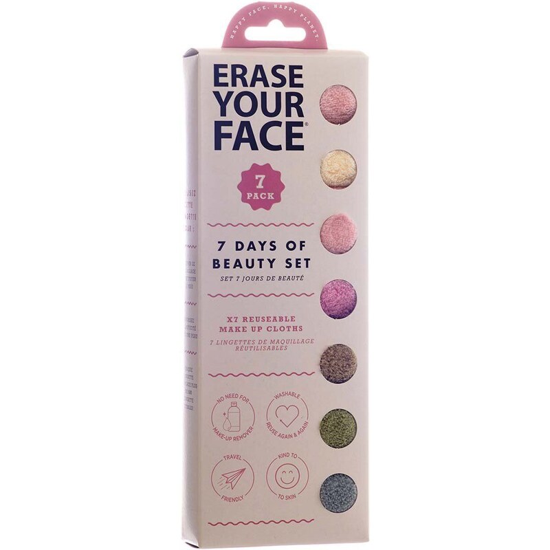 Set krpica za uklanjanje šminke Erase Your Face Make Up Remover 7-pack