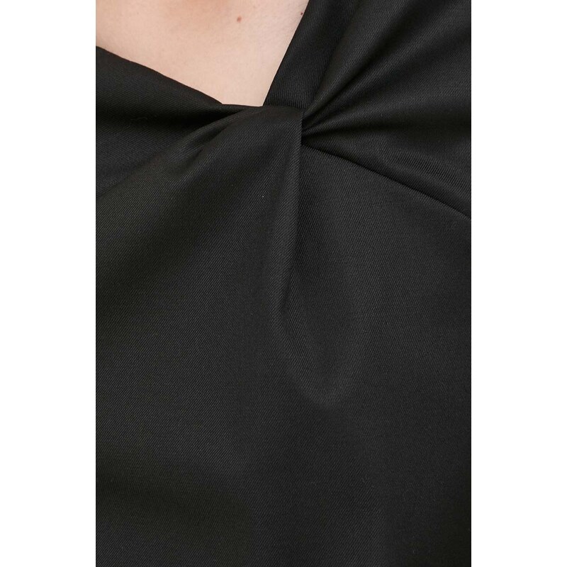 Haljina Trussardi boja: crna, mini, ravna