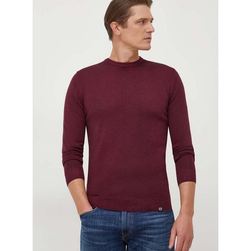 Vuneni pulover Colmar za muškarce, boja: bordo, lagani