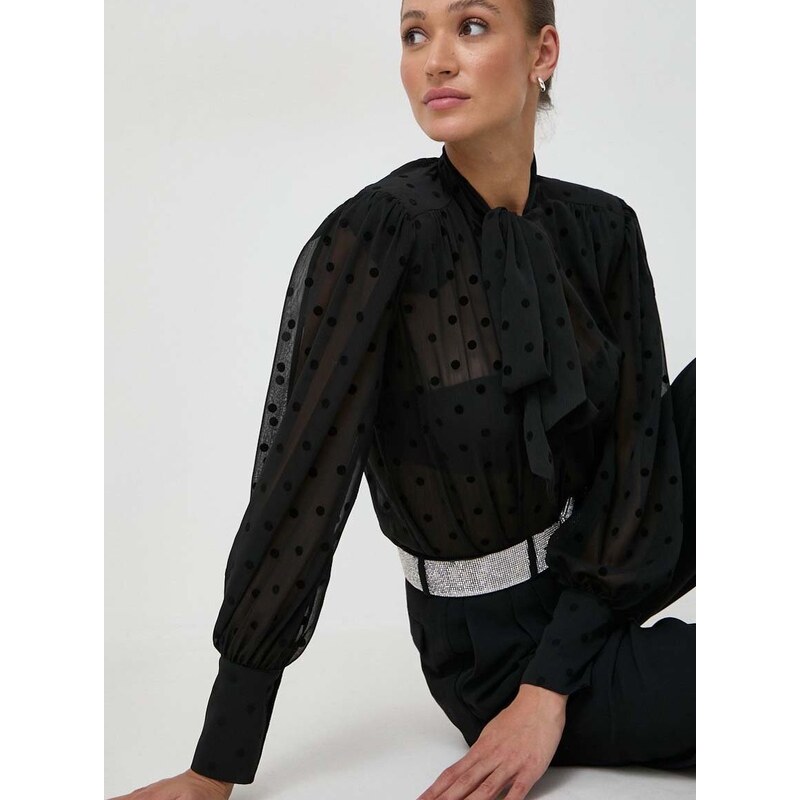 Bluza Nissa za žene, boja: crna, bez uzorka