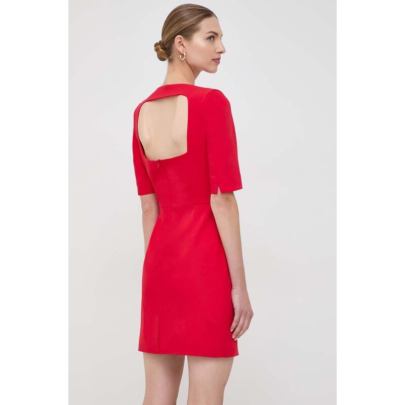 Haljina Morgan boja: crvena, mini, širi se prema dolje