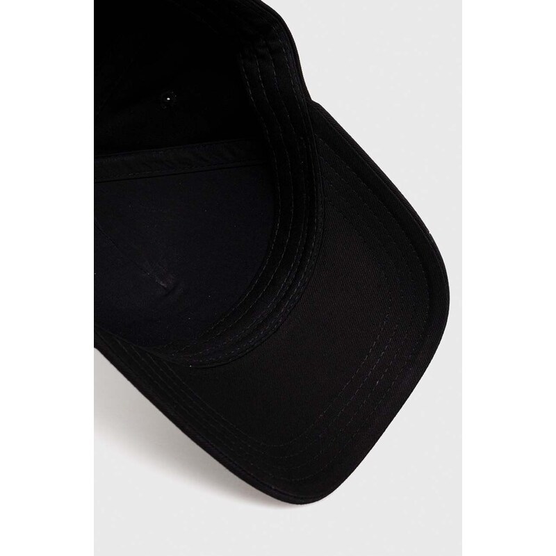 Pamučna kapa sa šiltom HUGO boja: crna, s aplikacijom