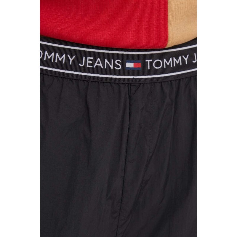 Donji dio trenirke Tommy Jeans boja: crna, bez uzorka