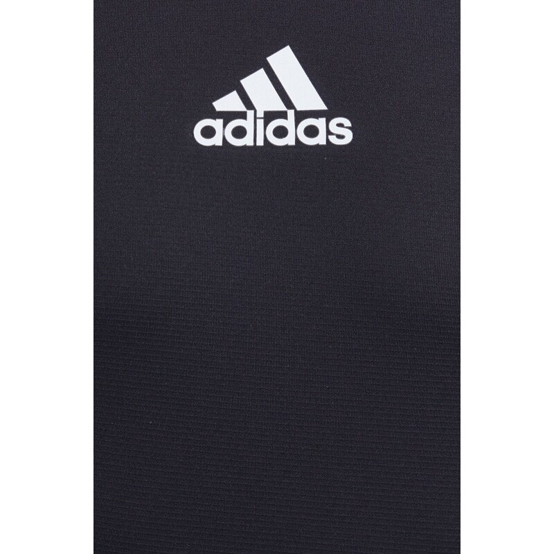Majica dugih rukava za trening adidas Performance Team Base boja: crna, s tiskom