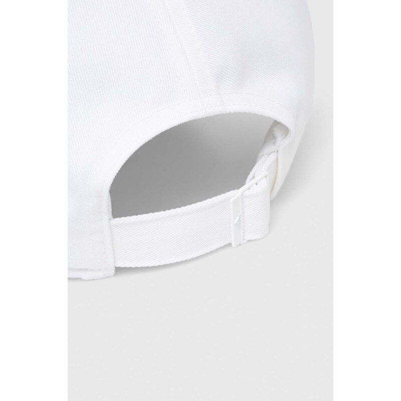 Pamučna kapa sa šiltom adidas boja: bijela, s aplikacijom