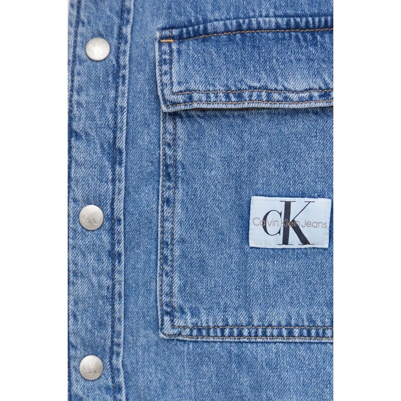 Traper košulja Calvin Klein Jeans za muškarce, regular, s klasičnim ovratnikom