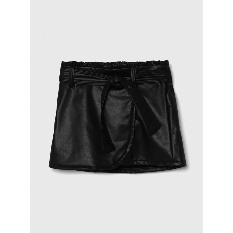 Dječja suknja Abercrombie & Fitch boja: crna, mini, ravna