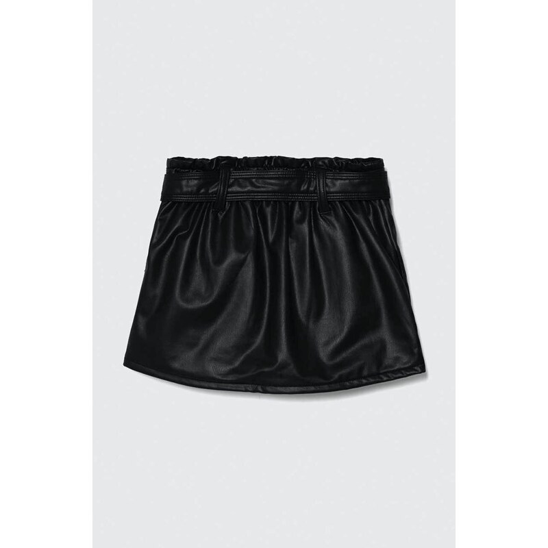 Dječja suknja Abercrombie & Fitch boja: crna, mini, ravna