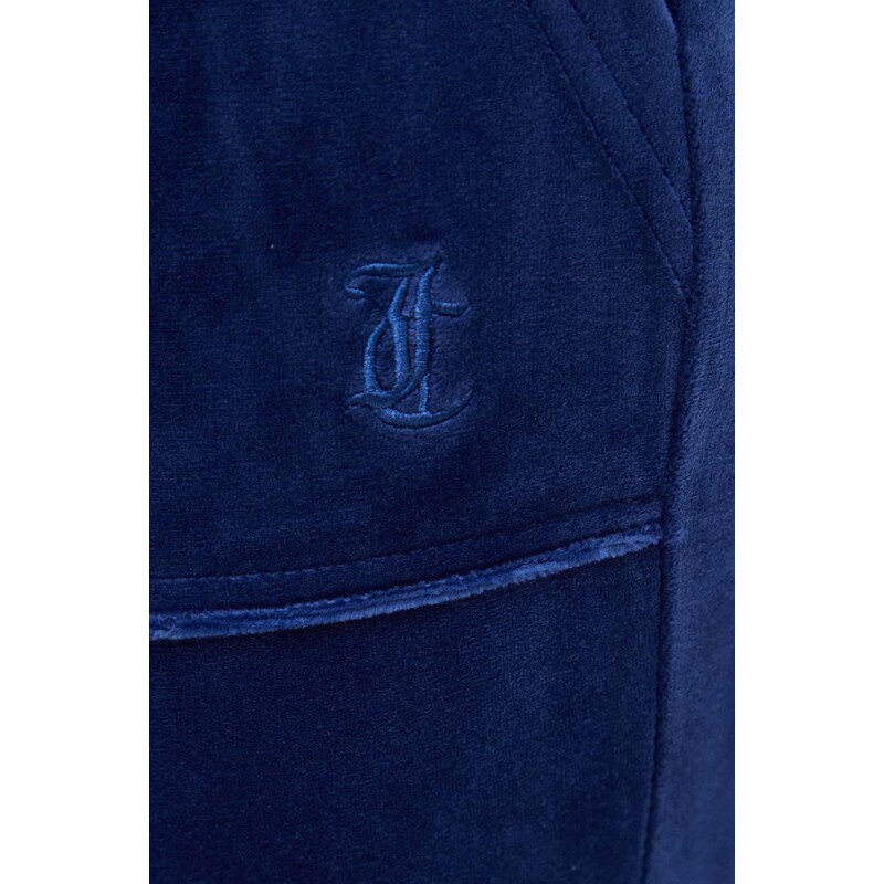 Donji dio trenirke od velura Juicy Couture boja: tamno plava, s aplikacijom