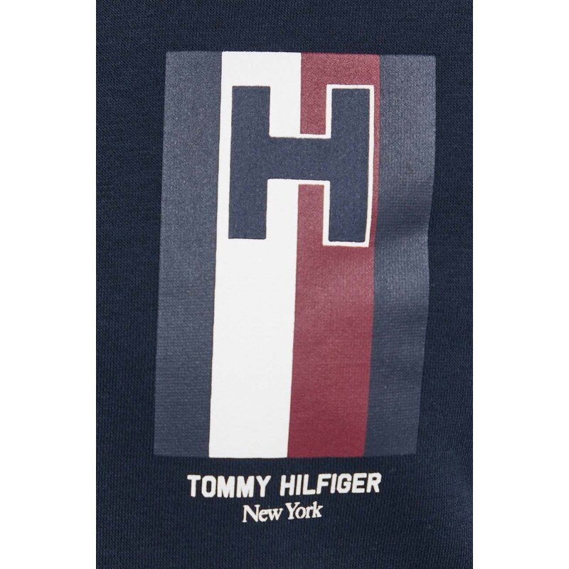 Dukserica Tommy Hilfiger za muškarce, boja: tamno plava, s tiskom
