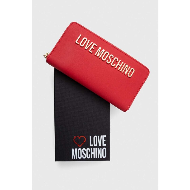 Novčanik Love Moschino za žene, boja: crvena