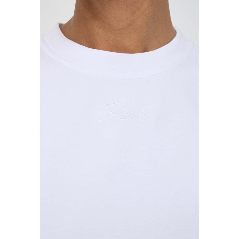 Bluza Karl Lagerfeld za žene, boja: bijela, bez uzorka