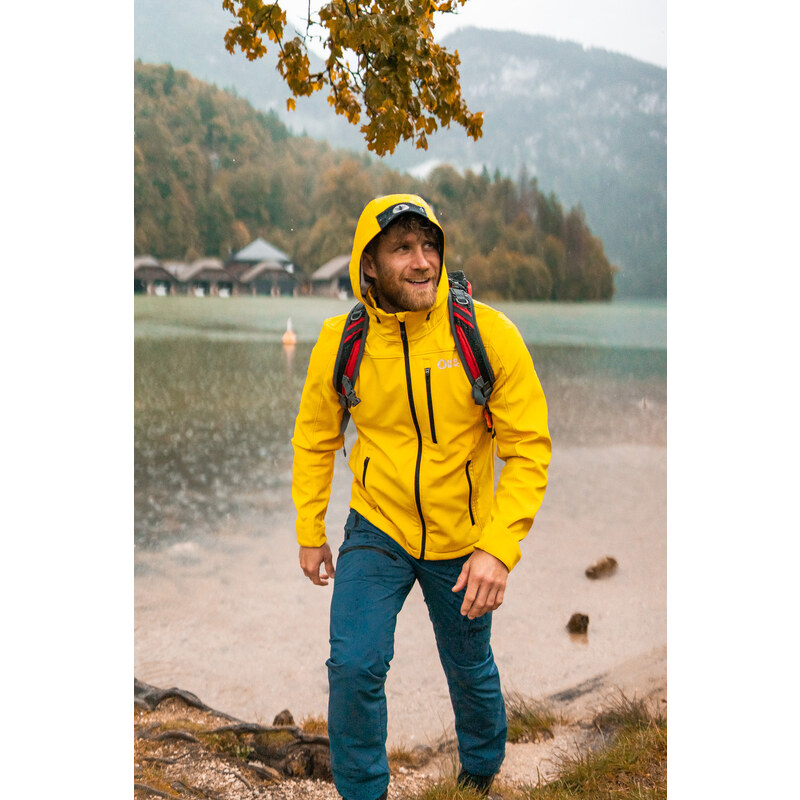 Nordblanc Žuta muška vodootporna softshell jakna s runom AUDACIOUS
