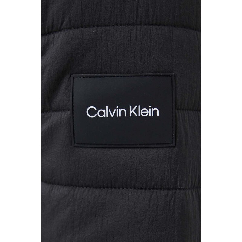 Jakna Calvin Klein za muškarce, boja: crna, za prijelazno razdoblje