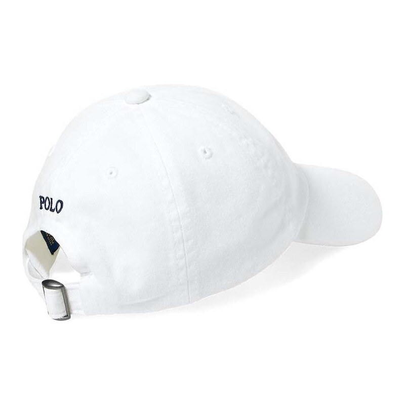 Pamučna kapa Polo Ralph Lauren boja bijela